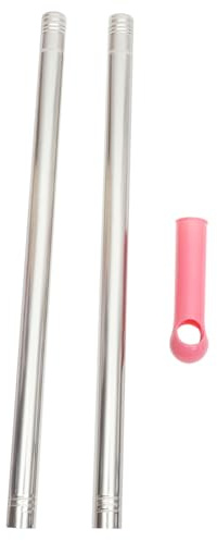 GAROZATION Edelstahl Besenstiel Ersatzgriff mit 19mm Durchmesser Griff zum Besen aus Kunststoff Einfacher Einbau für Bodenreinigung und Mopps Zufällige Farbe
