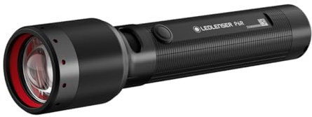 Ledlenser P6R wiederaufladbare LED Taschenlampe, 1200 Lumen, 320m Fokus, USB-C, IP68 wasserdicht, 60 Stunden Leuchtdauer, 4 Leuchtmodi, Notfalltaschenlampe, Camping, Outdoor, taktisch