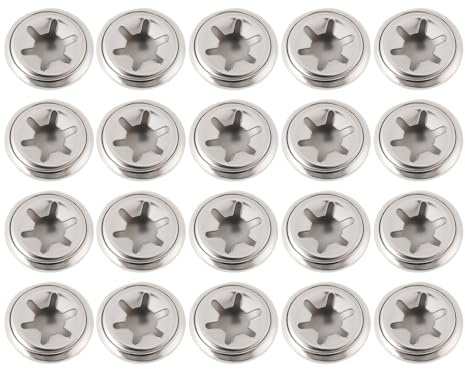 Briny River Lot de 20 Rondelles de Blocage étoile M6 avec Revêtement Nickelé 5,3 X 16,3 X 6,9 Mm pour Voiture électrique Télécommandée