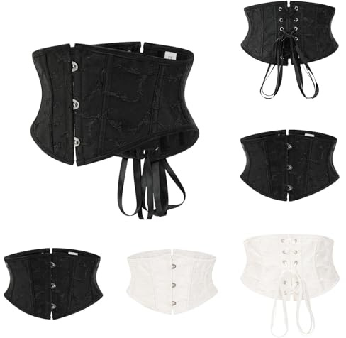 Damen Korsett Gürtel Corsage Damen Bauchweg Breiten Schnürkorsett, Verschluss Vorne Korsage mit Stahlknochen Bauchweggürtel Waist Trainer Cincher Unterbrust Korsettgürtel für Kleider Halloween Kostüm