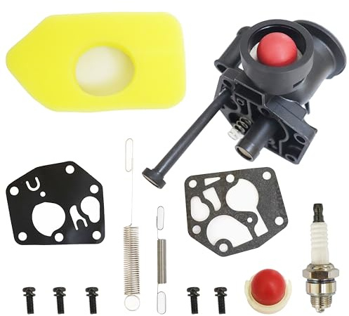 Kit de Carburateur pour Briggs & Stratton 499809 498809A 494406 Tondeuse à gazon filtre à air 698369 Ressort de régulateur 691859 692211 Membrane 795083 495770