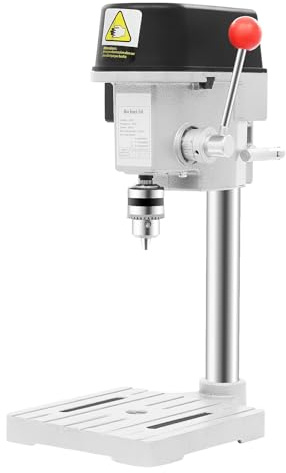 Mini trapano a colonna, 340 W, trapano da banco, con cavo, portatile, con velocità completamente regolabile, per la perforazione di ferro, materiali compositi e altri materiali non duri
