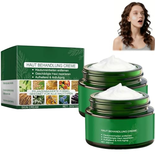 Crema curativa al tea tree puro, crema per la pelle all'olio di tea tree naturale, crema riparatrice professionale al, idratante naturale a base di erbe, per tutti i tipi di pelle (2pcs)