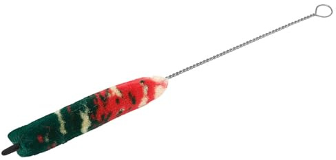 Cepillo de limpieza de flauta, hisopo limpiador de flautas práctico de nailon rojo, flautas de algodón con alambre trenzado y mango de bucle, accesorios ligeros para mantenimiento de instrumentos