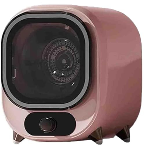 GmhXylophyte Condenser Tumble Dryer, Capacity Compact Portable Tumble Dryer, Small Condenser Dryer, Spin Dryer, with 0.8kg Load Capacity, for Home, Apartments and Rvs Pink