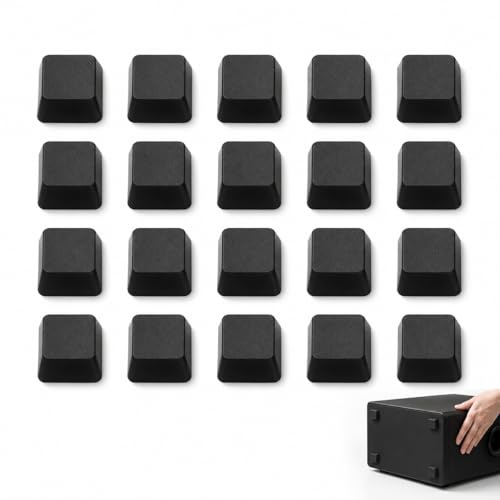 20 Pieds Bumper Auto-Adhésifs en Caoutchouc, Pieds Adhésifs 20 X 20 X 8 Mm | (Trapézoïdale), Noir, Tampons Anti-Choc Anti-Bruit Pour Meuble Porte Tiroir Ordinateur Enceinte Clavie