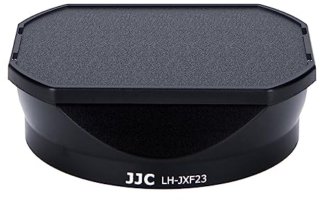 JJC LH-JXF23 Black Gegenlichtblende für Fujifilm Fujinon XF 23mm f1.4 R, XF 56mm F1.2 R, XF 56mm F1.2 R APD Objektiv/Kit mit Slide Design Kapuze Gap - Ersetzt Fujifilm LH-XF23