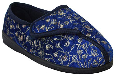 Womens Ladies Diabetic Orthopedic Washable Touch Fastening Boots Slippers UK Sizes 3-8