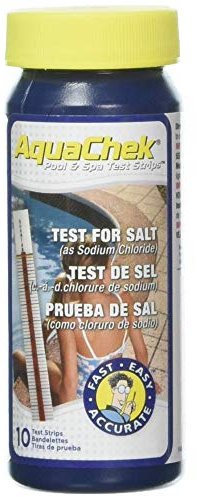 Aquachek ® Lot de 2 x 10 bandelettes d'analyse pour piscine ou spa - Sel - Blanc - Norme CE