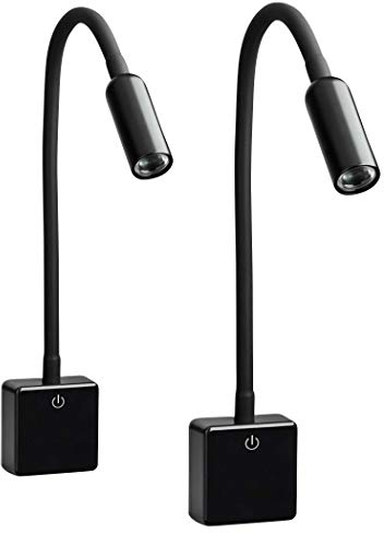 SEBSON Luce Notturna LED da Presa, dimmerabile, flessibile, 4W, bianco neutro 4000K, Applique da Parete - Lampada da Lettura con Spina