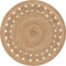 Gifiie Alfombra de Yute Natural 100%, Alfombra Tejida a Mano para Salón, Dormitorio, Uso Decorativo Fabricada en India. (Natural-1, 120CM)