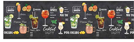 BIANCHERIAWEB Tappeto Passatoia Cucina Antiscivolo Stampa Digitale Sprinty Dis. Pub 50x90 Pub