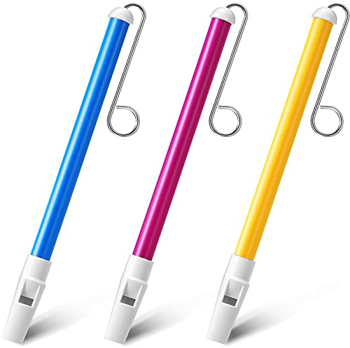 Boao 3 Pieces Slide Whistle, Slide Whistle Musical Instrument Toy for Parent-Child Games, Children's Speech and Oral Muscle Training, 10.5 Inch (Blue Purple Yellow)