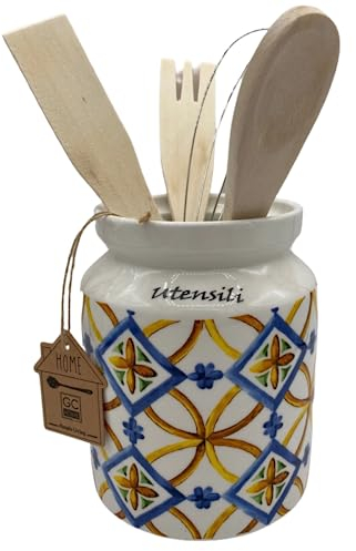 GICOS IMPORT EXPORT SRL Poggiamestoli Porta mestoli Utensili Cucina in Ceramica Terra d'amuri 12 * 15 cm 817076