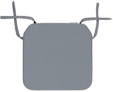 Cojines Para Sillas de Exterior - Cojines de Asiento Impermeables - Resistentes al Agua - Para Interior y Exterior, Jardín, Cocina, Comedor, Patio y Oficina - 1 x Cojín de Asiento - GRIS - 40x40x5cm