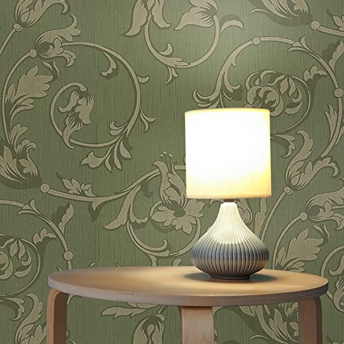 TADESSI Tapete Blumen Lenni M1-No.3797 | Vliestapete | Grün | Barock | Vintage | Natur | Floral