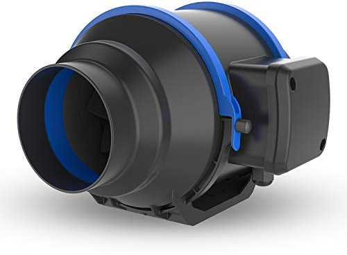 HG Power Rohrventilator 100mm, Abluftventilator Leise Rohrlüfter für Küchen Badezimmer Garage Wachstumszelte Hydroponik Keller Belüftung