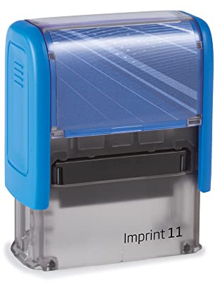 Stempel Firmenstempel Adresstempel Trodat Imprint 11 BLAU mit Ihrem Wunschtext personalisieren 3-4 Zeilen Abdruckgröße: 38 x 14 mm