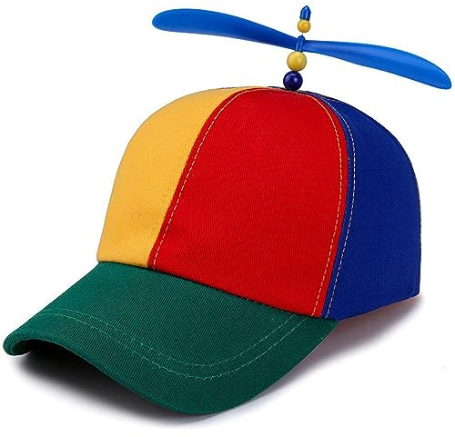 dalerno Lustige Propellermütze Kopfbedeckung Lustige Kappe Propeller-Mütze Hubschraubermütze Hubschrauber-Kappe Baseball Cap für Erwachsene & Kinder - Größenverstellbar Mallorca Witzig