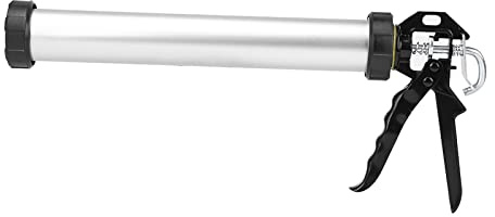 Caulking Guns, Aluminum Tube Silicone Caulking Guns Aluminum Alloy Hand Caulking Guns 600ml Caulk Tool Sausage Caulking Guns with 10 Nozzles for Caulking Glass Glue 1pc