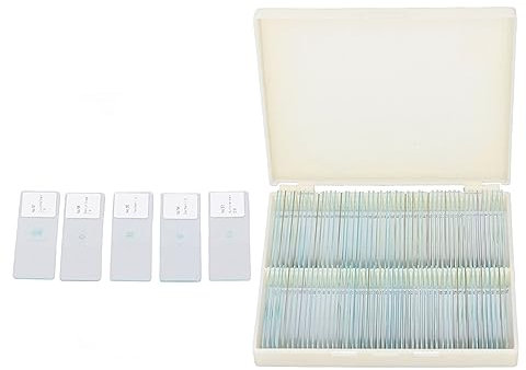 Objektträger, 100 Stück, Objektträger mit Mattierter Runder Kante, Klares Glas, Pädagogisch, Aufbewahrungsbox für Biologische Wissenschaftslabore, Objektträger
