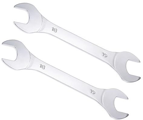 CoCud Llave de Boca Abierta Delgada, Métrica 18mm x 19mm, Llave Delgada de Doble Extremo - (Aplicaciones: para Tuercas Delgadas, Espacios Estrechos), 2 Piezas