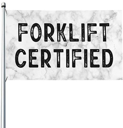 Bandiera della casa certificata per carrello elevatore, bandiera da 3x5 piedi su un lato esterno, striscioni dai colori vivaci anti-sbiadimento decorazione per esterni da giardino