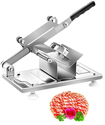 GLJTUO Stainless Steel Meat Cutter Manual Frozen Meat Slicer, Beef Mutton Roll Meat Cutter Meat Food Slicer For Hot Pot Shabu Shabu