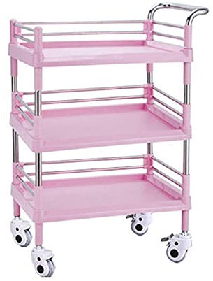 JFNHUTL CartsStorage Autoservice Auto Nutzfahrzeug Multifunktions-Trolley Tragbarer Heimwagen Trolley 3-stöckiger Hotel-Catering-Wagen mit Griff