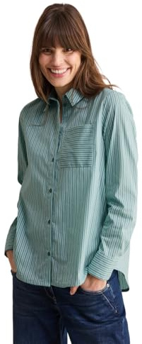 CECIL randig skjortblus, bensgrön, XXL