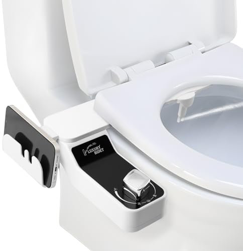 Accesorio de bidé para inodoro, boquilla doble autolimpiante no eléctrica para asiento de inodoro de bidé, accesorio de bidé no eléctrico de agua dulce para asiento de inodoro, presión de agua