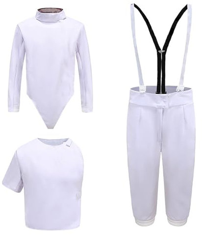ZXDRYBHD Fechtsportuniformanzug, 450N Fechtanzug, für Kinder und Erwachsene, Wettkampftauglich, Unisex-Fechtuniformanzug(46)