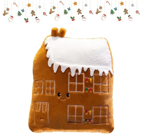Yarteim Lebkuchenmann Plüsch Weihnachtskissen Weihnachtsbaum Schneemann Formen Kissen Weihnachten Lebkuchenmann Kuscheltier Weihnachtspuppe Zierkissen Plüschkissen für Schlafzimmer Home Deko