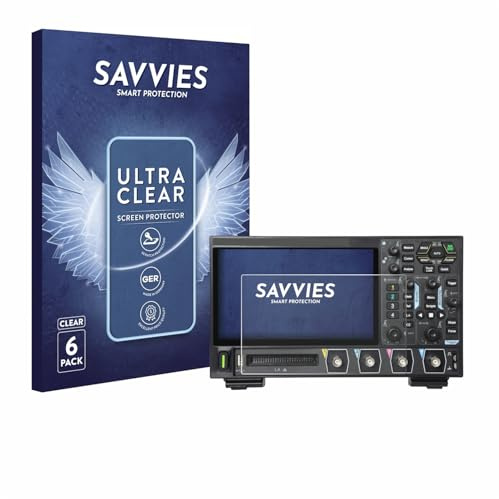 Savvies Schutzfolie für Rigol DHO914 | 6 Stück Transparenter Displayschutz Made in Germany Ultra-Klar Displayschutz-Folie