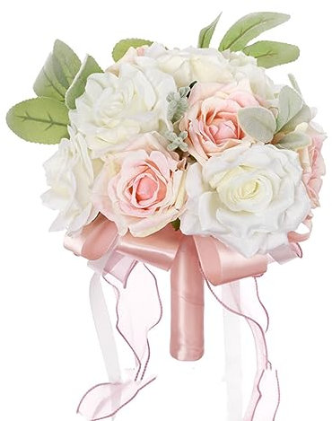Exquisiter Handstrauß mit künstlichen Rosen. EIN erstaunlicher Brautstrauß wertet Ihre Hochzeit und Ihr Zuhause mit Eleganz auf.