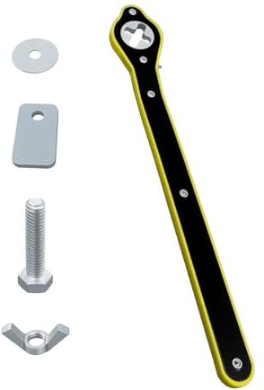 Tuxihapp Car Jack Ratchet Wrench, 360° Swivel Labor-Saving Scissor Jack Lift Speed Handle Tool for Tire Wheel, Positive& Reversal Knob Design Jack Lug Wrench for Travel, Truck, SUV, Motorcycle (Black)
