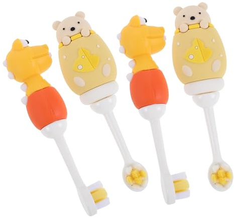 Hohopeti 4 Cepillos De Dientes Suaves Para Bebés Cepillos De Dientes Suaves Para Pequeños De Para Bebés De Para De