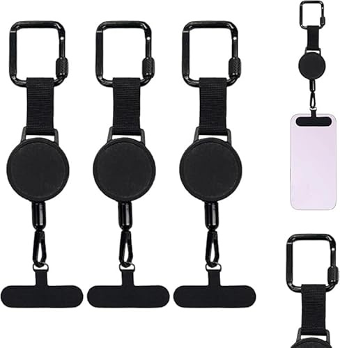 Retractable Anti-Theft Phone Strap, Outdoor Anti-Theft Retractable Phone Lanyard, Skiing Accessories Ski Phone Holder, Mobile Phones Accessories for Hiking, Skiing, Fishing and Daily Activities