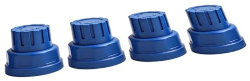 Volante del colector de calefacción por suelo radiante, núcleo de válvula ajustable de plástico de 4 piezas con mango negro y azul for de calefacción por suelo radiante(Blue)