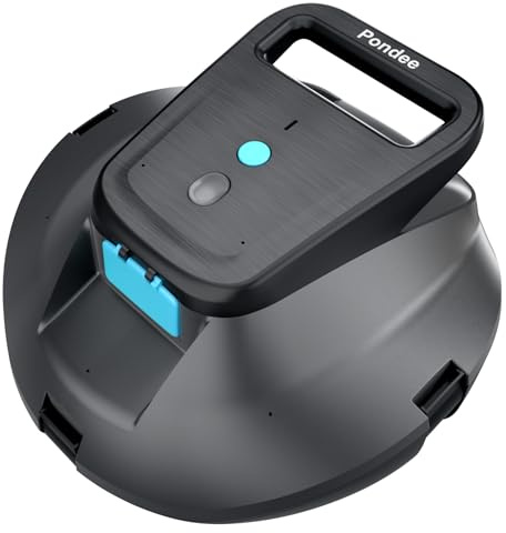 Pondee (Upgrade 2026) X1 Poolroboter Akku, Kabelloser Poolsauger mit 120 Min Laufzeit, Auto-Parkfunktion, 2,5 h Schnellladung, für Aufstellpools & Ebene eingelassene Pools bis 80m²