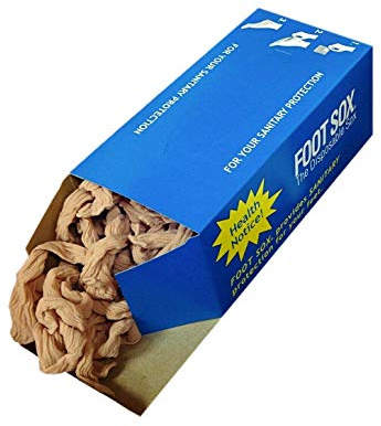 Foot Sox Original Sanitary Disposable Footies Try on Socks - 1 Pack, 72 Pairs, 144 Pieces