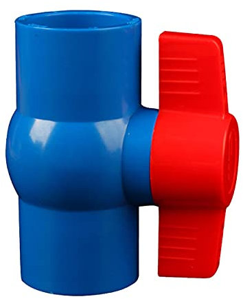 Ventile Slip Full Port roter Griff Hebel U-PVC Kugelhahn 1/2 Zoll weiblich 20 mm/25 mm/32 mm/40 mm/50 mm/63 mm/75 mm/90 mm gerade Trog Kugelhahn Reparaturverbinder Rohrschalter