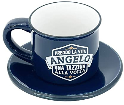 TAZZINA DA CAFFE' PERSONALIZZATA CON PIATTINO - ANGELO