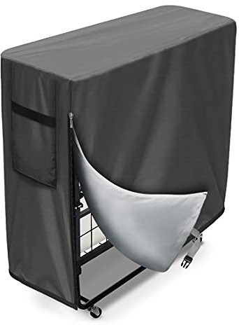 WES Telo di copertura per letto singolo da 31 pollici (80 D x 35 W x 110 H cm), impermeabile e antipolvere, colore: grigio