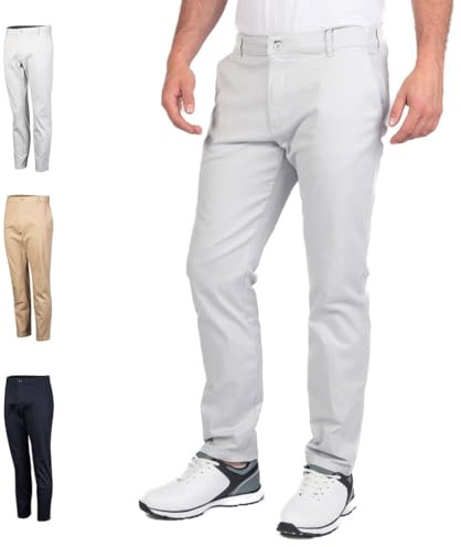 Island GREEN Golf herr Chino stretch avsmalnande passform byxor golfbyxor