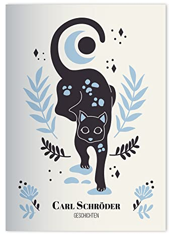 Kartenkaufrausch 16x personalisierte Trend Designer DIN A5 Schulhefte, Rechenhefte mit schwarzer Katze und Eule in hellblau Lineatur 10 (kariertes Heft)