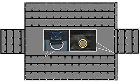 Mytee Products 24' x 30' Flatbed Trailer Lumber Tarp with 8 FT Drop - Heavy Duty Black 18 Oz Vinyl Waterproof Tarp for Truck/Trailers to Protect Cargo from Wind, Rain, Snow and Sun