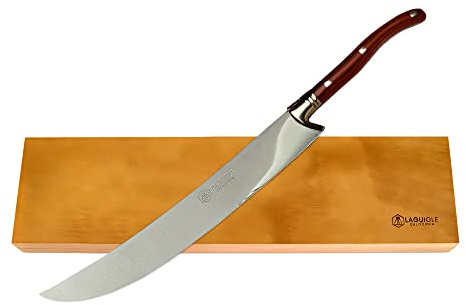 Laguiole California Champagne Saber - Rosewood - Handmade Sword Made in Laguiole French Style - Packaged in Elegant Oakwood Crate - Luxurious Champagne Knife Bottle Opener