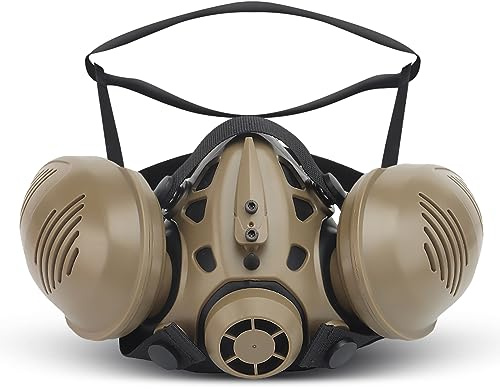 Yzpacc Tactical Respirator Mask Airsoft Face Protection Mask Paintball Half Face Mask Tactical Face Mask for Paintball Airsoft Hunting Shooting CS Game Halloween Party