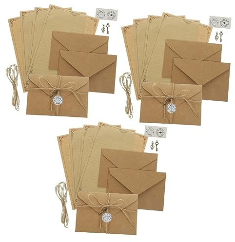 ABOOFAN 6sätze Retro Briefpapier Und Umschlag Set Mit Vintage Designs Für Und Kreative Schreiben Eleganter Notizblätter Und Umweltfreundlicher Materialien Für Briefe Und Einladungen